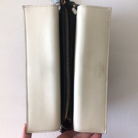 TED BAKER LONDON Colour by Numbers Glacial Leather Crossbody White Black Blue - Picture 11 of 16